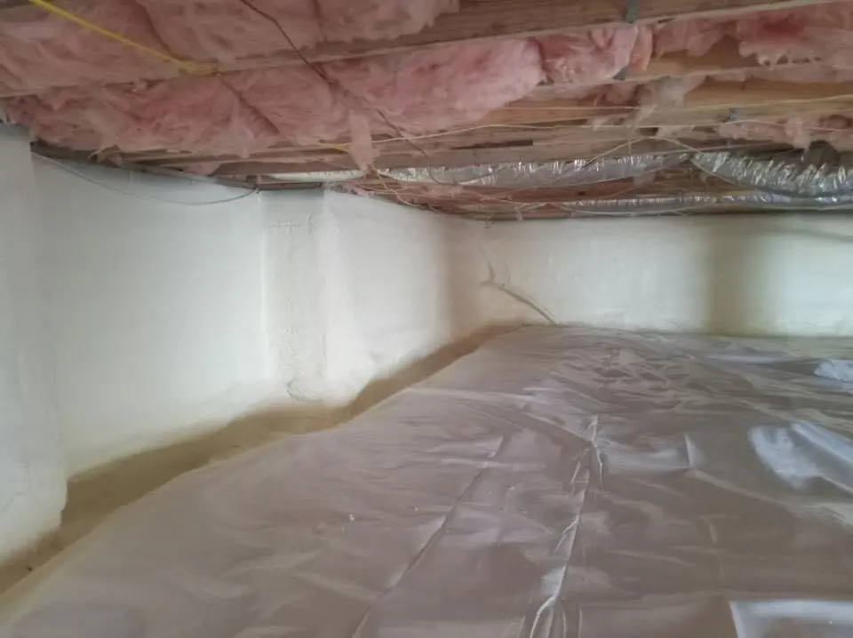 Crawl space encapsulation with closed-cell spray foam for Spray Foam Roofing in Pevely